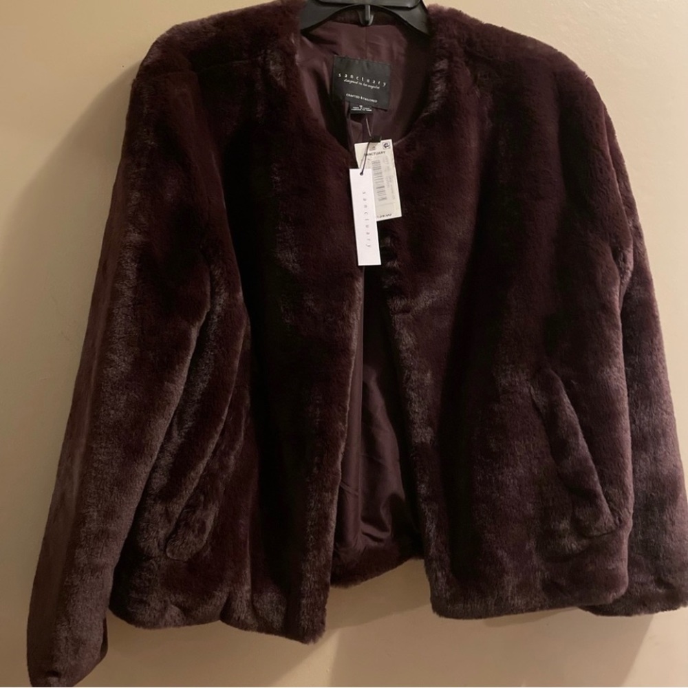 $Price Drop. Sanctuary Women's Starry Night Lightweight Warm Faux Fur Jacket Med